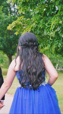 Last year for my Senior 2016 Prom, they styled my hair and I absolute loved it! I loved the curls and the little rose details!