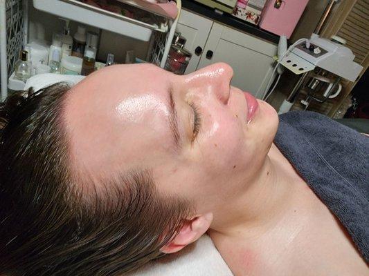 Contour massage facial.