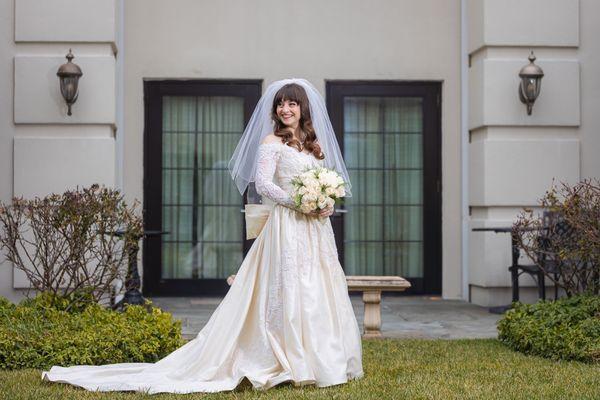 Bride in gown