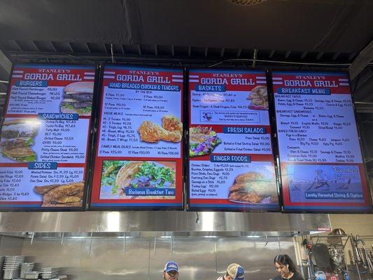 Gordas Grill Menu