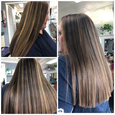 Highlight and keratin treatment