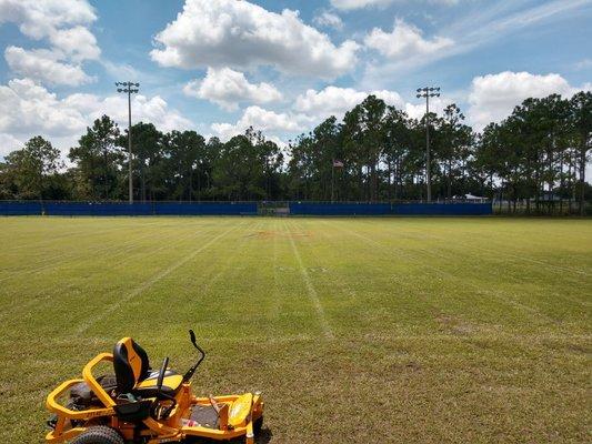 Football field ready for the Brandon Broncos.