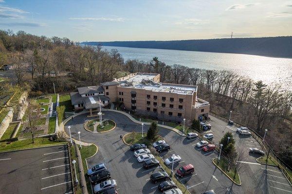 Aerial view of our facility on the scenic Hudson River.