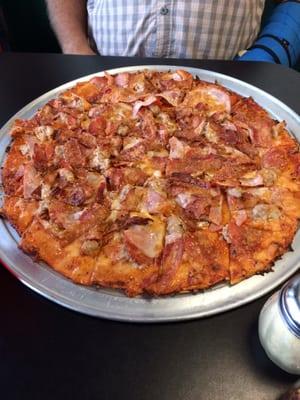 All meat pizza