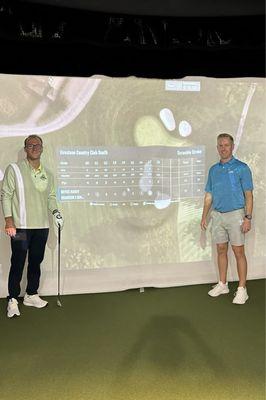 Trackman simulator winter golf event. 2 man scramble.