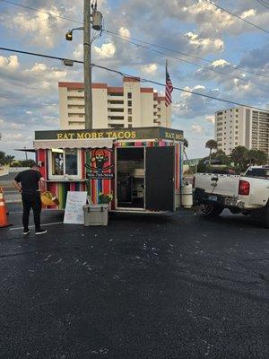 Outside of food truck