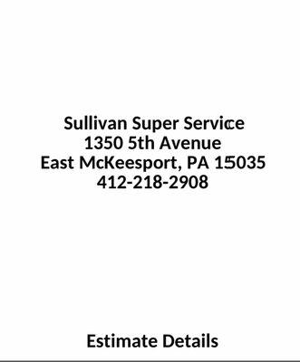 Sullivan Super Service