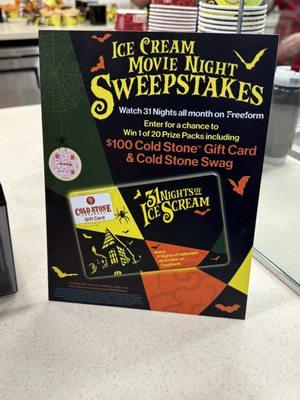 Movie sweepstakes