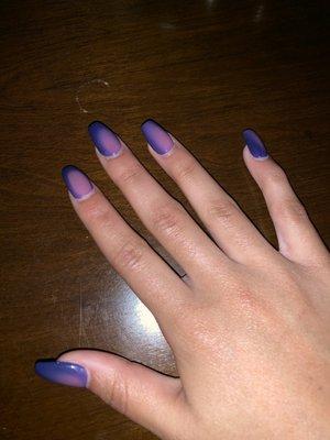 I have a full set color changing nails