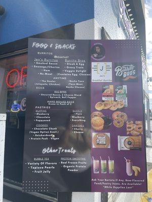 Snack Menu