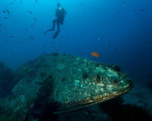 Wreck at the Casino Point Dive Park, Catalina Island