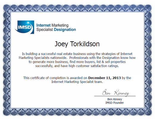 Internet Marketing Specialist Certified