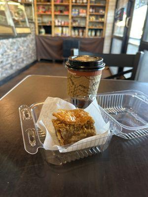 Baklava and coffee