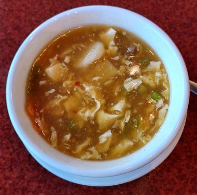 Hot & sour soup, made fresh by the bowl. 3rd best hot & sour I've ever had.