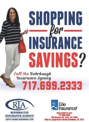 Shopping for $avings, call us for insurance quotes.