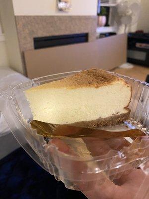 Japanese cheesecake. Light, fluffy, not too sweet.