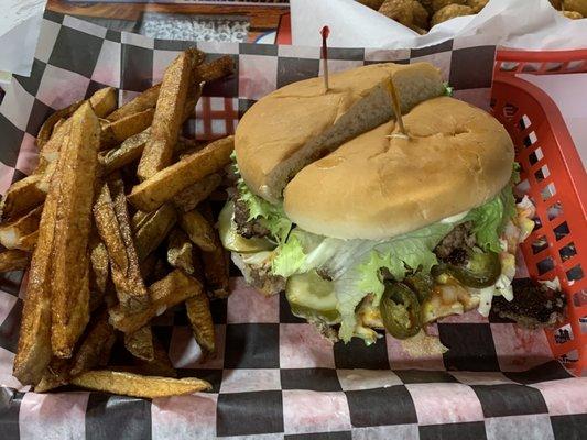 Hamburger and small Fries