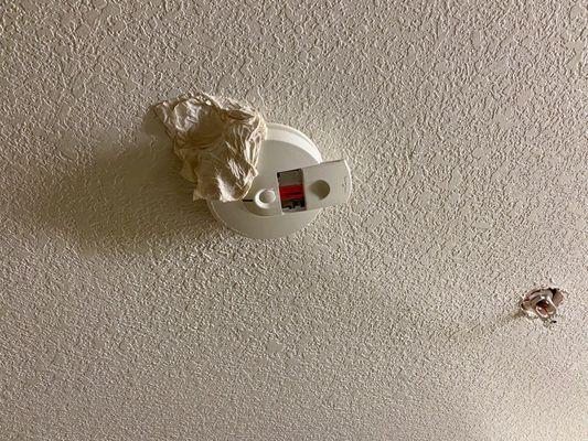 Smoke detector in room