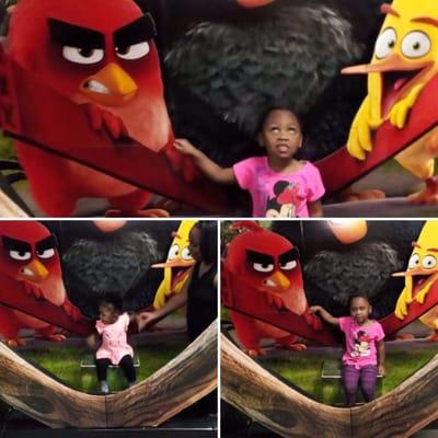 My lovely nieces Ayven and Kyleigh excited about Angry Birds