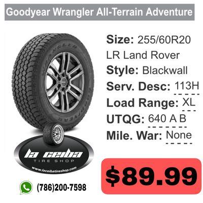 255/60R20 Goodyear