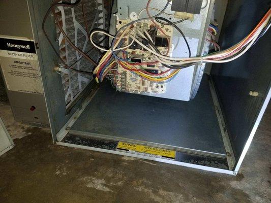 Cleaning mold from an air handler