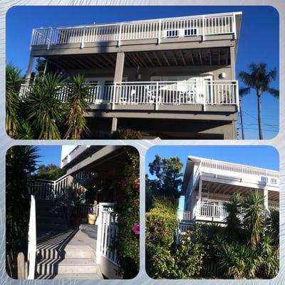 Railings completed on this beautiful beach front property.