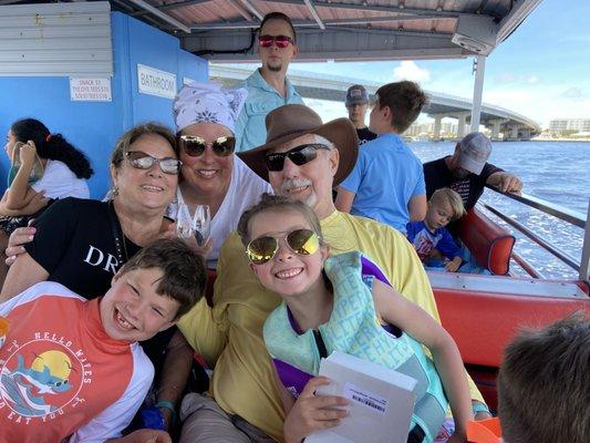 75th birthday parties are extra special when spent with family aboard our boat. #texas