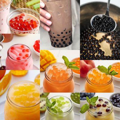 Boba tea drinks : Tapioca, many flavours of the bursting boba!!!