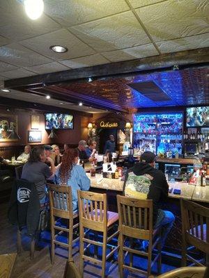 View of the bar while waiting for a table