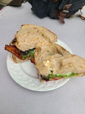 BLT on the most tastest sourdough! Best sandwich I've had in a long time.