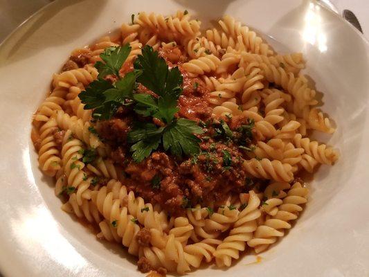 Fusili a la Sauce Bolognaise