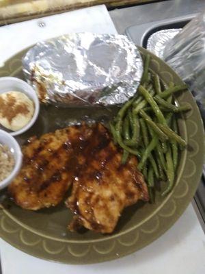 Grilled butterflied chicken breast