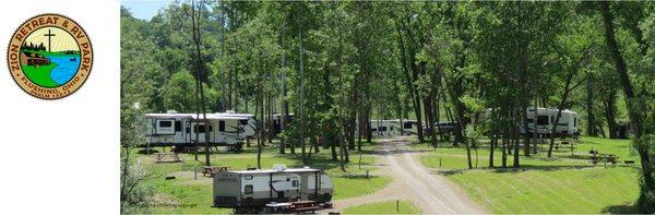 Full hook-up campground, RV sites, and primitive camping sites