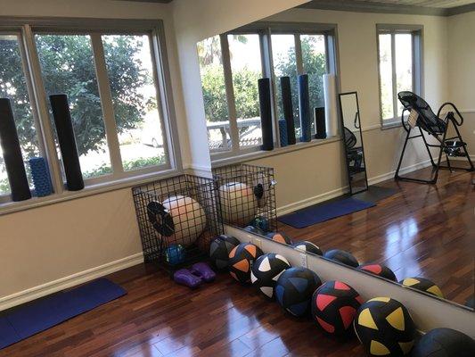 Our exercise room comes with various equipment used for treatment.