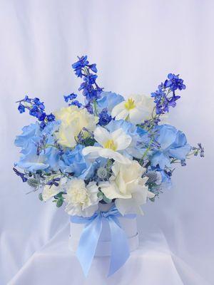 Blue flower box