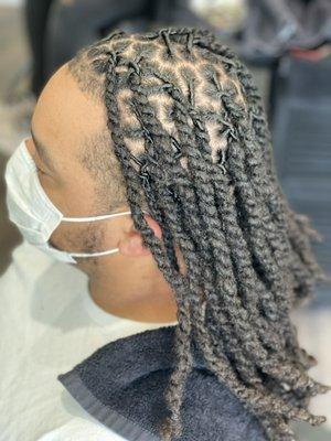 Loc maintenance with rope twist