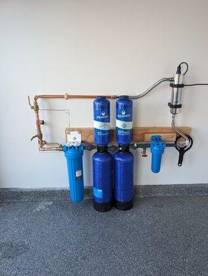 Whole house water filtration system installation - AquaSana