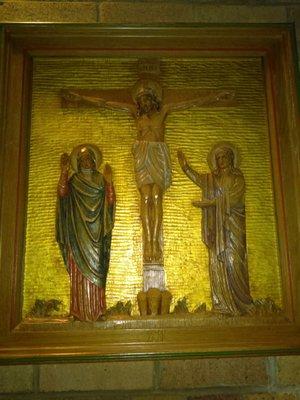 Detail from the hospital's chapel, from the 12th Station of the Cross.