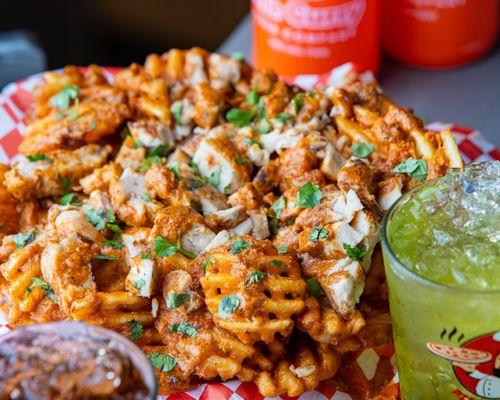 butter chicken waffle fries