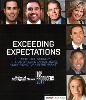 Ranked #44 in the nation for top mortgage loan officers in 2016.