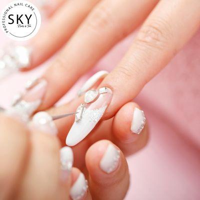 Sky Nails and Tan