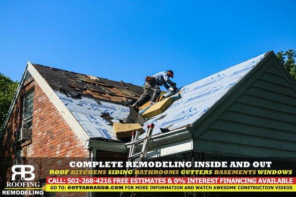 R&B Roofing and Remodeling, LLC. Innovators Not Imitators Call Now to Save: 502-268-4216 Visit GottaBRandB.com