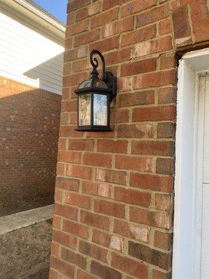 Installation of a wall sconce