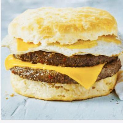 Double Sausage Patties, Egg, & Cheese