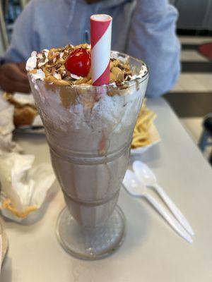 I know people are trying to be environmentally, friendly, but a shake and a paper straw don't mix.