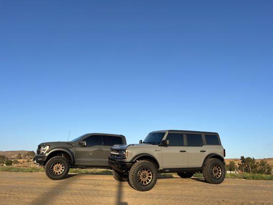 2022 Bronco with new grey wrap.