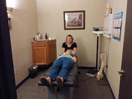 Chiropractic Assistant performing Manual Therapy