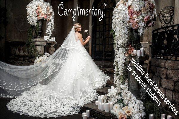 Complimentary wedding design services by students