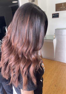 Auburn Balayage @mimihairlove