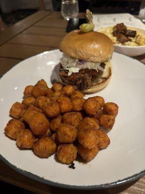 Texas Chicken Sandwich + Sweet Potato Tots